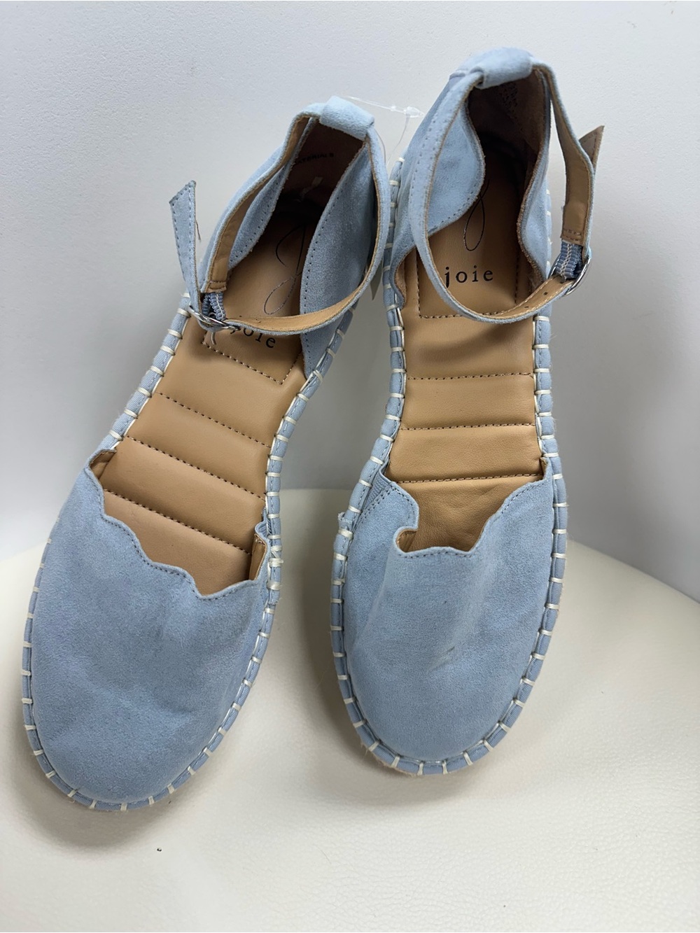 Joie Powder Blue Suede Ankle-Strap Espadrilles - Picture 2 of 8